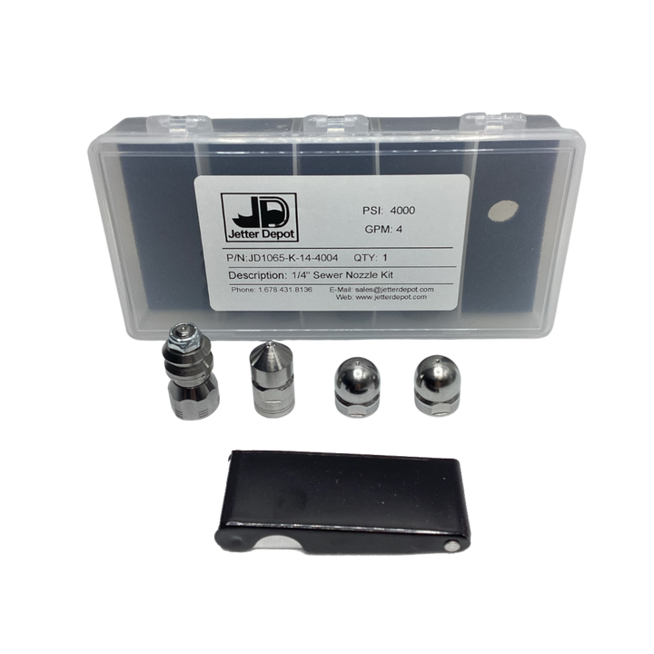 1/4" JD Sewer Nozzle Kit