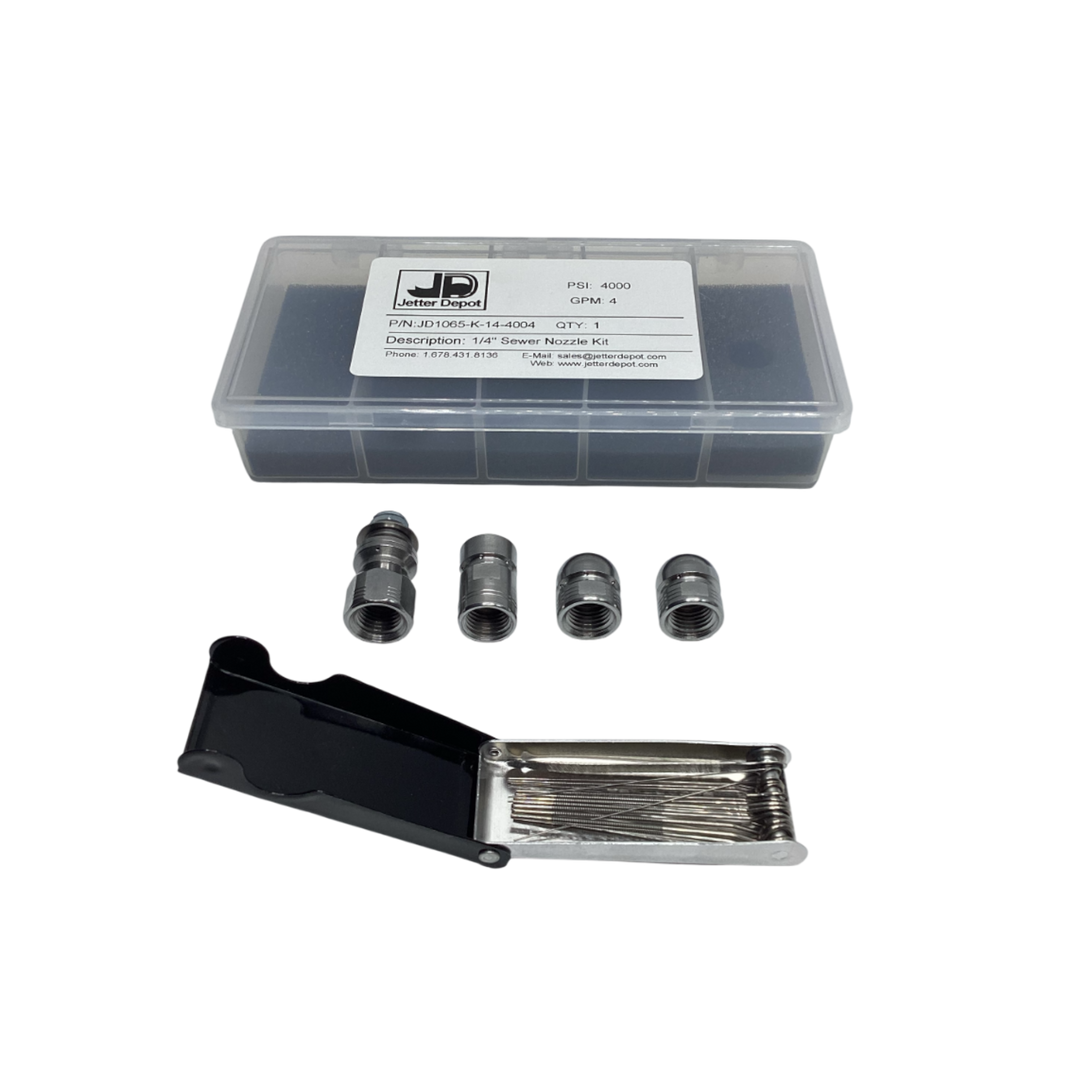 1/4" JD Sewer Nozzle Kit