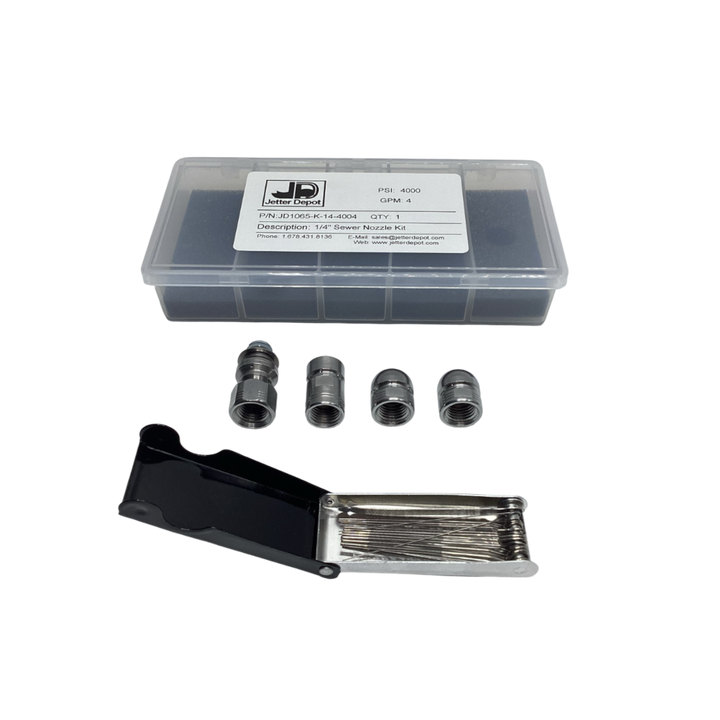 1/4" JD Sewer Nozzle Kit