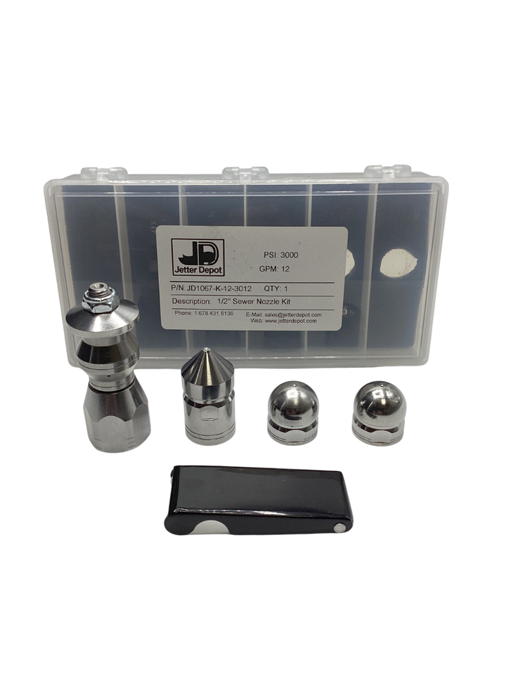 1/2" JD Sewer Nozzle Kit