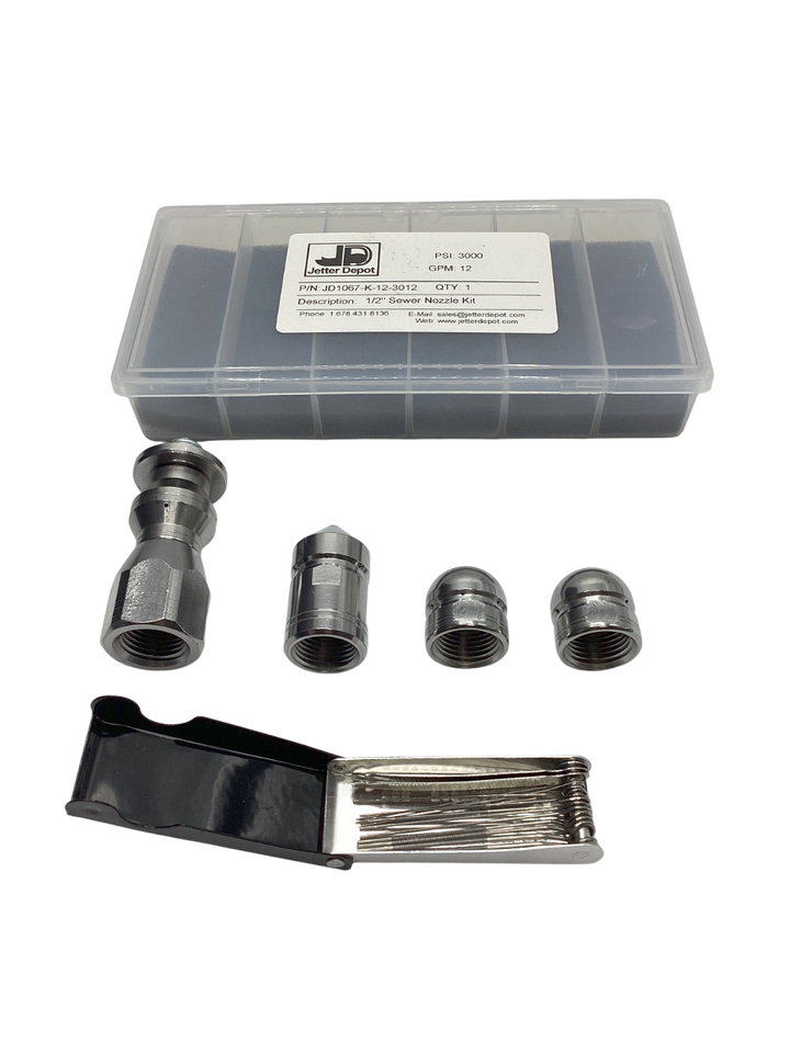 1/2" JD Sewer Nozzle Kit