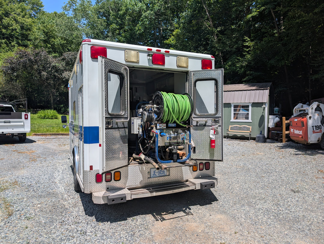 2002 F450 Super Duty Ford Ambulance with 2018 Northwest Brute 3012-E Skid Mount Jetter