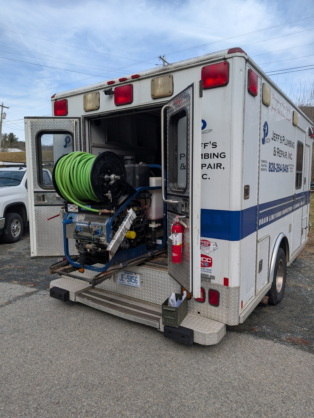 2002 F450 Super Duty Ford Ambulance with 2018 Northwest Brute 3012-E Skid Mount Jetter