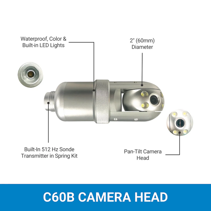 Pan-Tilt 3688AT Sewer Camera with Cable and Meter Count