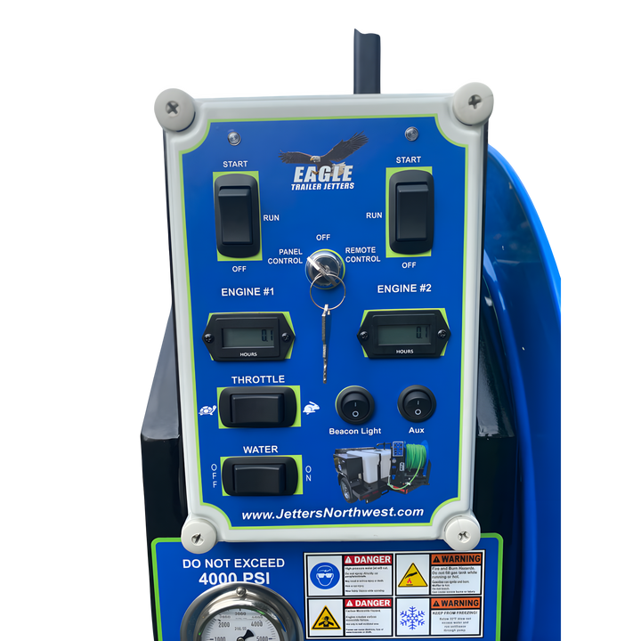 Eagle 600 DWR Jetter de remolque con eje tándem