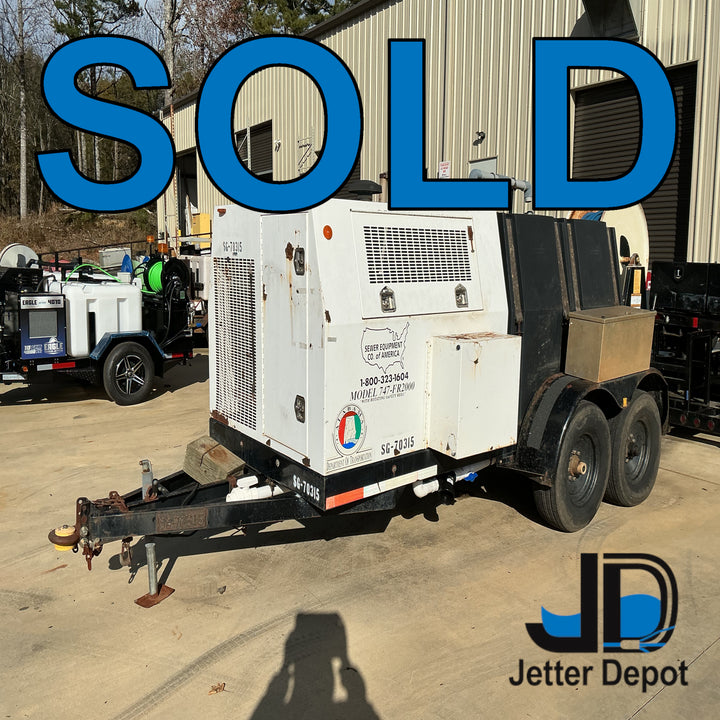 2006 SEWER EQUIPMENT COMPANY OF AMERICA 747-FR 2000 TRAILER JETTER WO-4003