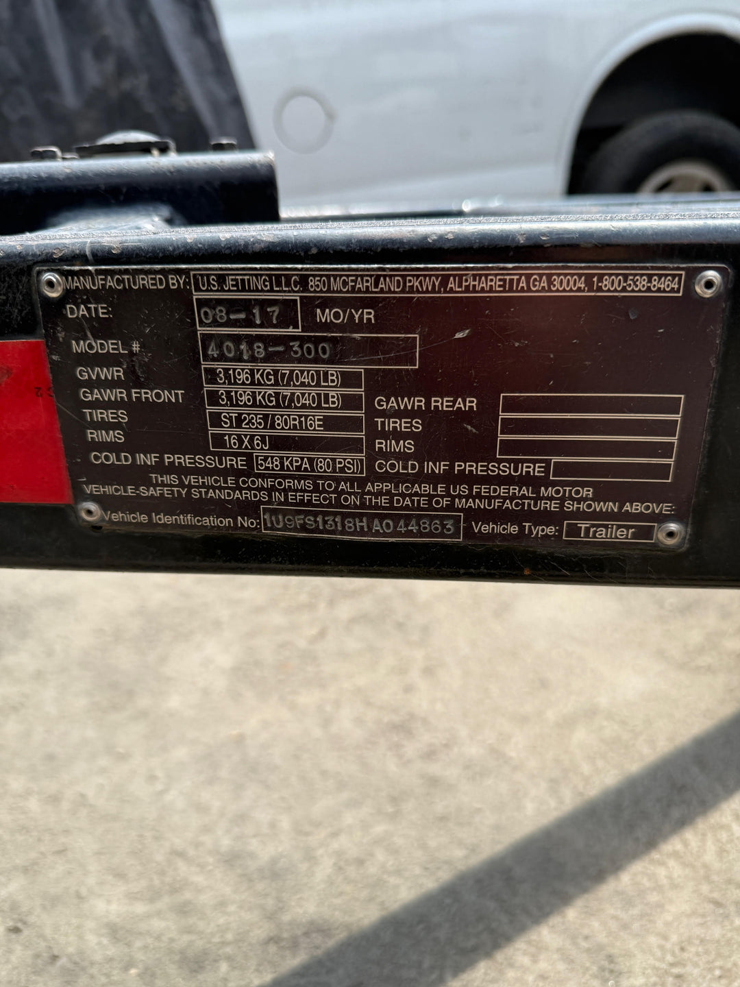 2017 U.S. JETTING 4018-300 UNIT WITH WIRELESS REMOTE